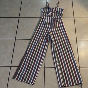Romeo & Juliet Couture Multicolor Striped Jumpsuit